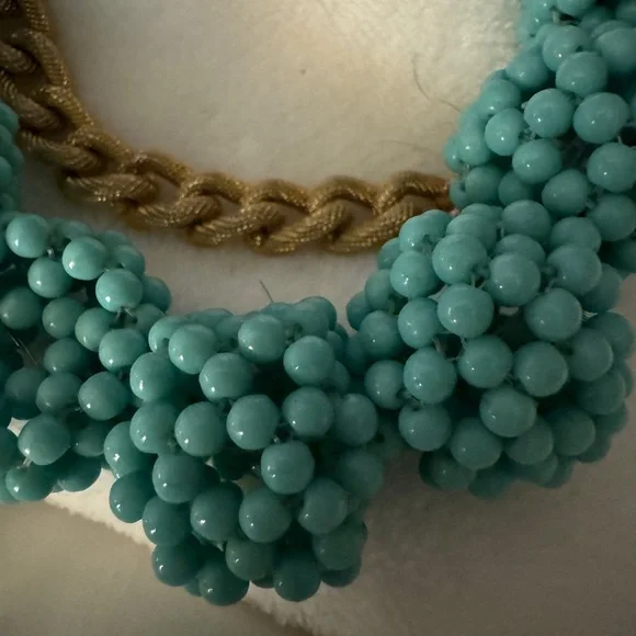 Gold and Turquoise Statement Necklace! Great price. Vintage!